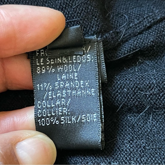 Lafayette 148 New York Sequined Embellished Cowl Neck Sleeveless Top Size L Wool - Picture 9 of 9